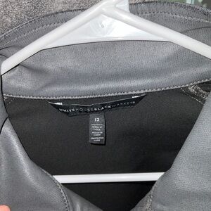 Black coated fabric jacket